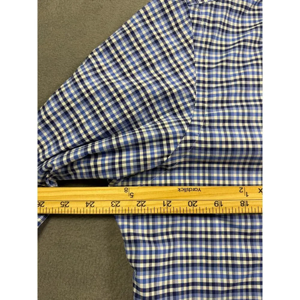 Polo Ralph Lauren Blue Plaid Button Down Shirt Long Sleeve Classic Fit Men's L
